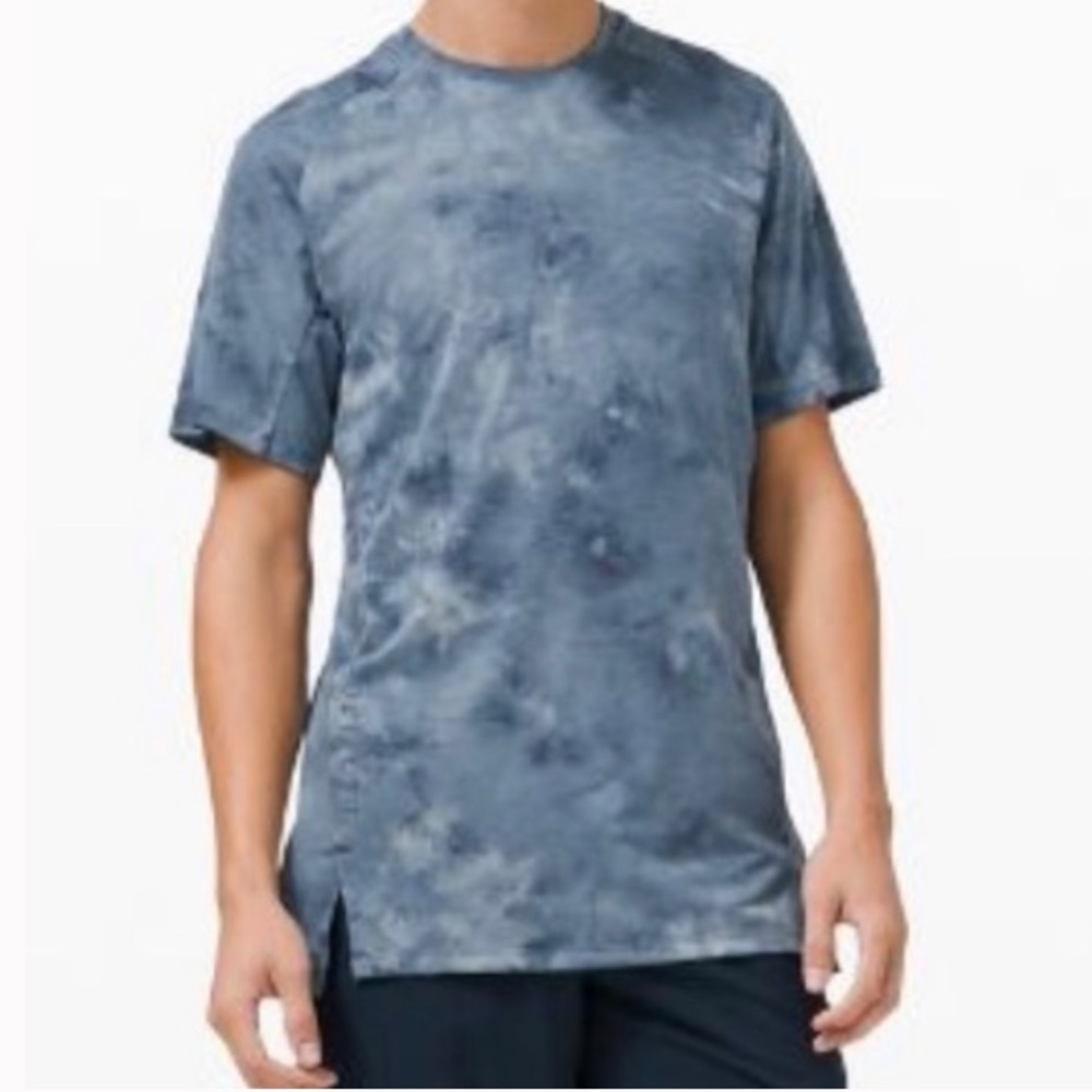 Lululemon Always Agile Short Sleeve Marble Blue Soft and Lightweight Size Large